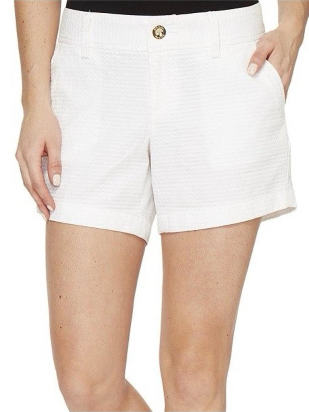 NWT Lilly Pulitzer Callahan Shorts White  Size 12 Wavy Waffle Texture